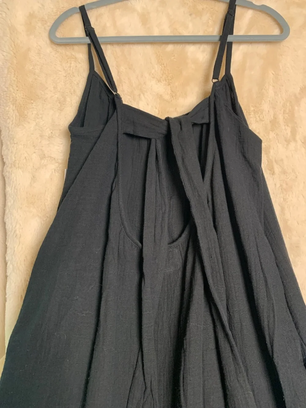 NWT XL/XXL Sol Angeles cotton gauze black dress - ties in back summer vibes - Picture 5 of 15